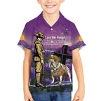 Australia Dog Heroes ANZAC Hawaiian Shirt Remembering All Animals In War Purple Poppies