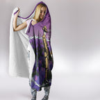Australia Dog Heroes ANZAC Hooded Blanket Remembering All Animals In War Purple Poppies