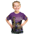 Australia Dog Heroes ANZAC Kid T Shirt Remembering All Animals In War Purple Poppies