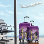 Australia Dog Heroes ANZAC Luggage Cover Remembering All Animals In War Purple Poppies