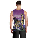 Australia Dog Heroes ANZAC Men Tank Top Remembering All Animals In War Purple Poppies