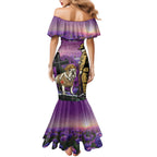 Australia Dog Heroes ANZAC Mermaid Dress Remembering All Animals In War Purple Poppies