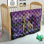 Australia Dog Heroes ANZAC Quilt Remembering All Animals In War Purple Poppies