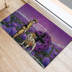 Australia Dog Heroes ANZAC Rubber Doormat Remembering All Animals In War Purple Poppies