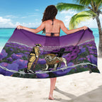 Australia Dog Heroes ANZAC Sarong Remembering All Animals In War Purple Poppies