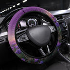 Australia Dog Heroes ANZAC Steering Wheel Cover Remembering All Animals In War Purple Poppies