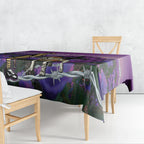 Australia Dog Heroes ANZAC Tablecloth Remembering All Animals In War Purple Poppies