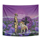 Australia Dog Heroes ANZAC Tapestry Remembering All Animals In War Purple Poppies