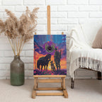 Australia Animals ANZAC Canvas Wall Art Dog And Horse Heroes Also Served