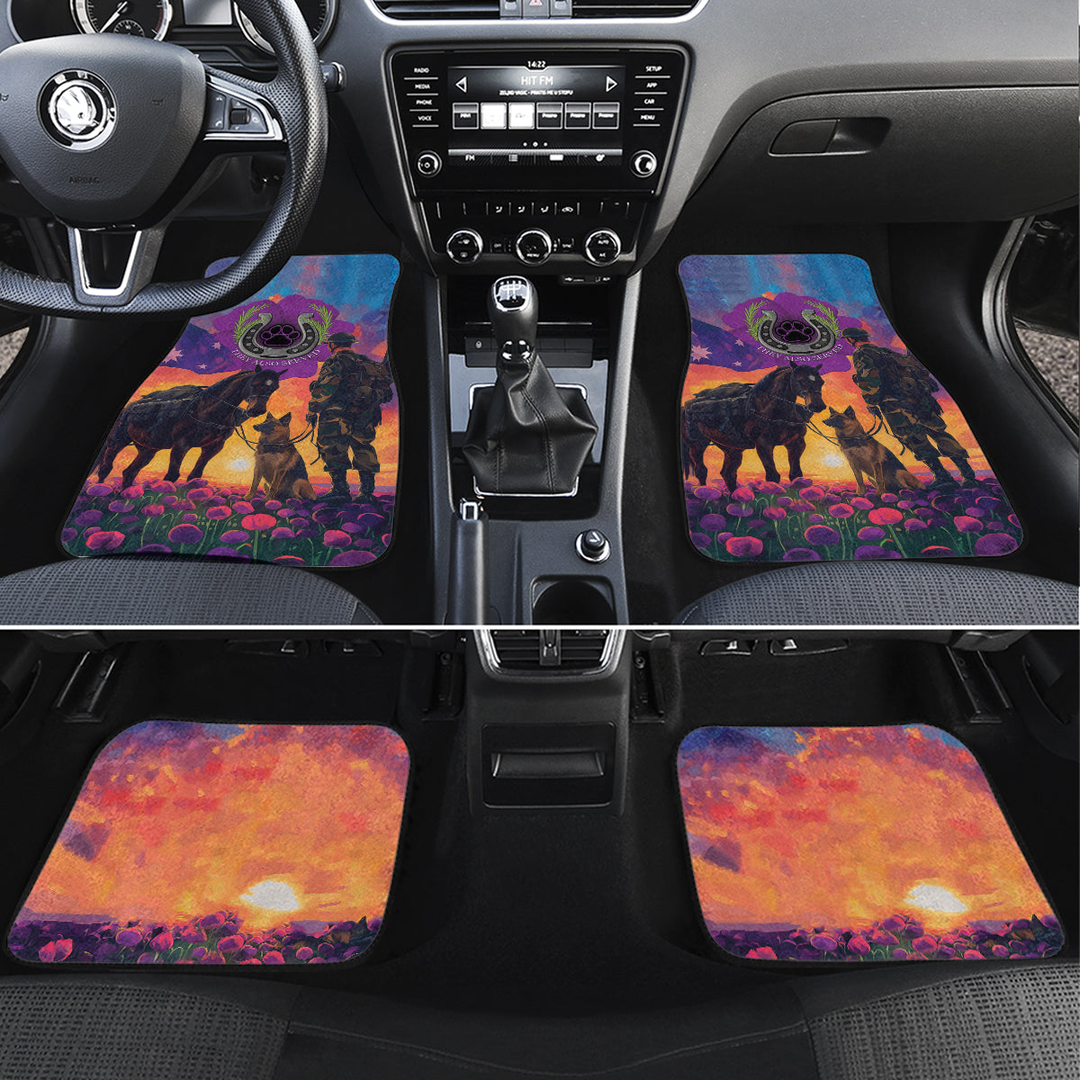 Australia Animals ANZAC Car Mats Dog And Horse Heroes Also Served