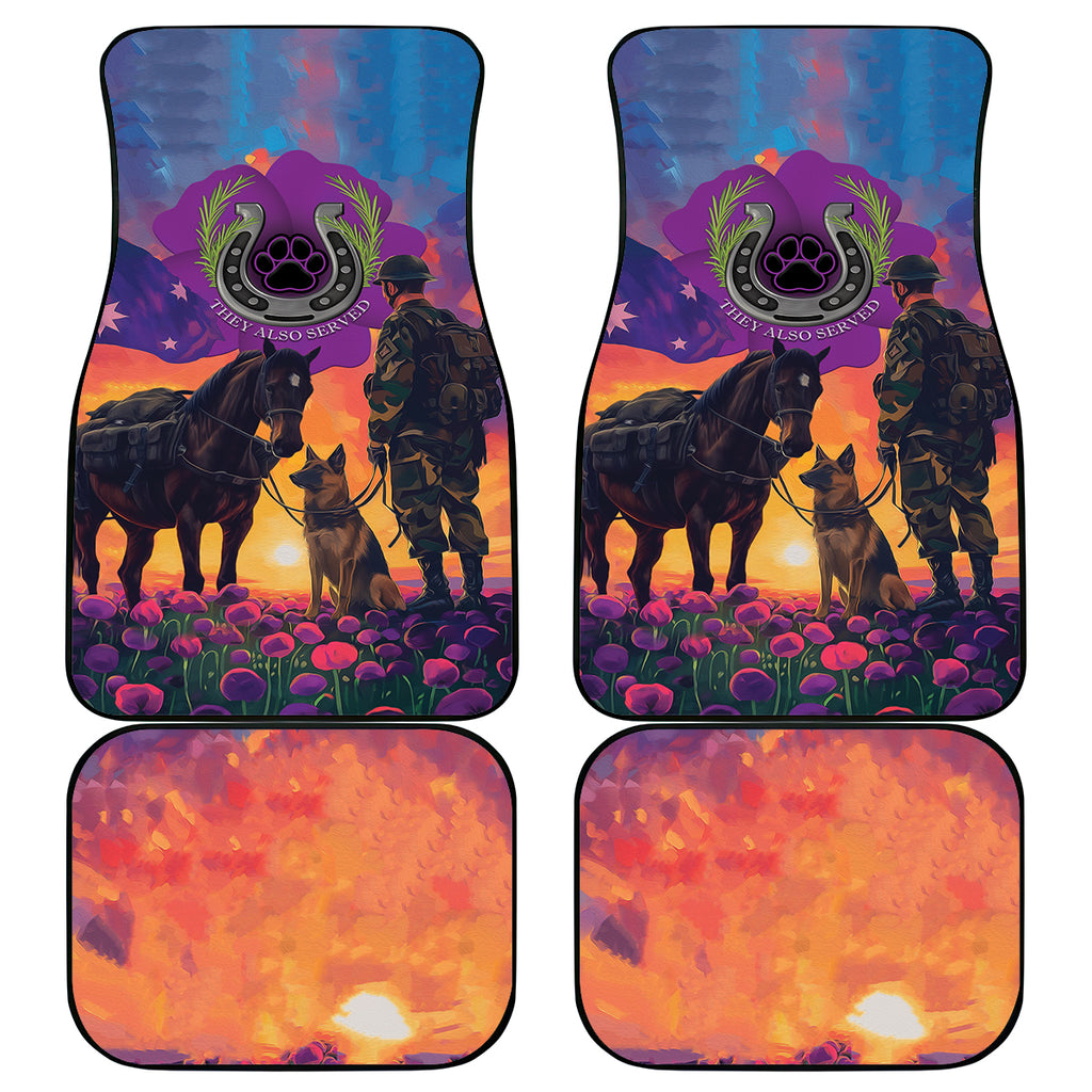 Australia Animals ANZAC Car Mats Dog And Horse Heroes Also Served