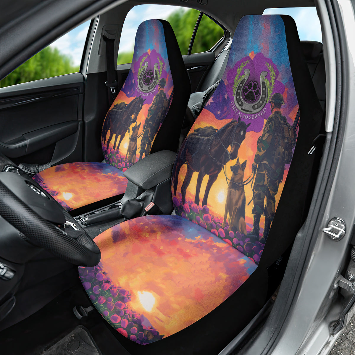Australia Animals ANZAC Car Seat Cover Dog And Horse Heroes Also Served