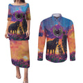 Australia Animals ANZAC Couples Matching Puletasi and Long Sleeve Button Shirt Dog And Horse Heroes Also Served