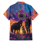 Australia Animals ANZAC Family Matching Long Sleeve Bodycon Dress and Hawaiian Shirt Dog And Horse Heroes Also Served