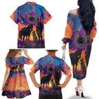 Australia Animals ANZAC Family Matching Off The Shoulder Long Sleeve Dress and Hawaiian Shirt Dog And Horse Heroes Also Served
