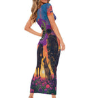 Australia Animals ANZAC Family Matching Short Sleeve Bodycon Dress and Hawaiian Shirt Dog And Horse Heroes Also Served