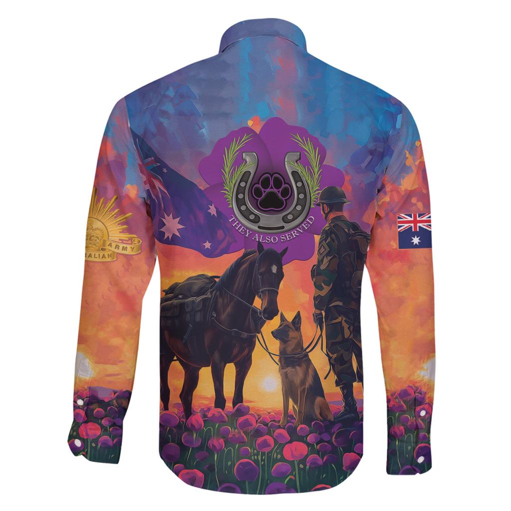 Australia Animals ANZAC Family Matching Summer Maxi Dress and Hawaiian Shirt Dog And Horse Heroes Also Served