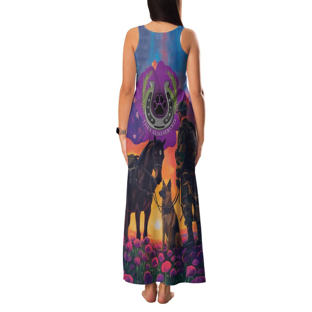 Australia Animals ANZAC Family Matching Tank Maxi Dress and Hawaiian Shirt Dog And Horse Heroes Also Served