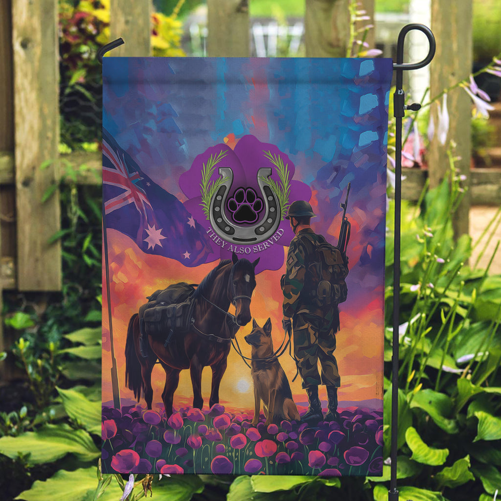 Australia Animals ANZAC Garden Flag Dog And Horse Heroes Also Served