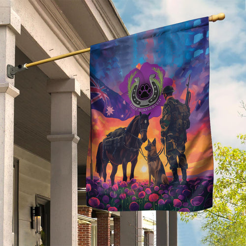 Australia Animals ANZAC Garden Flag Dog And Horse Heroes Also Served