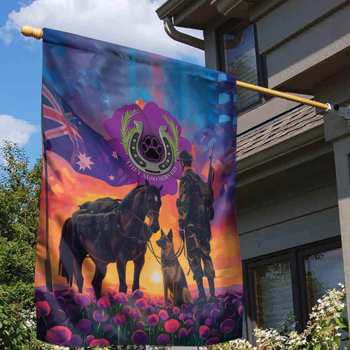 Australia Animals ANZAC Garden Flag Dog And Horse Heroes Also Served