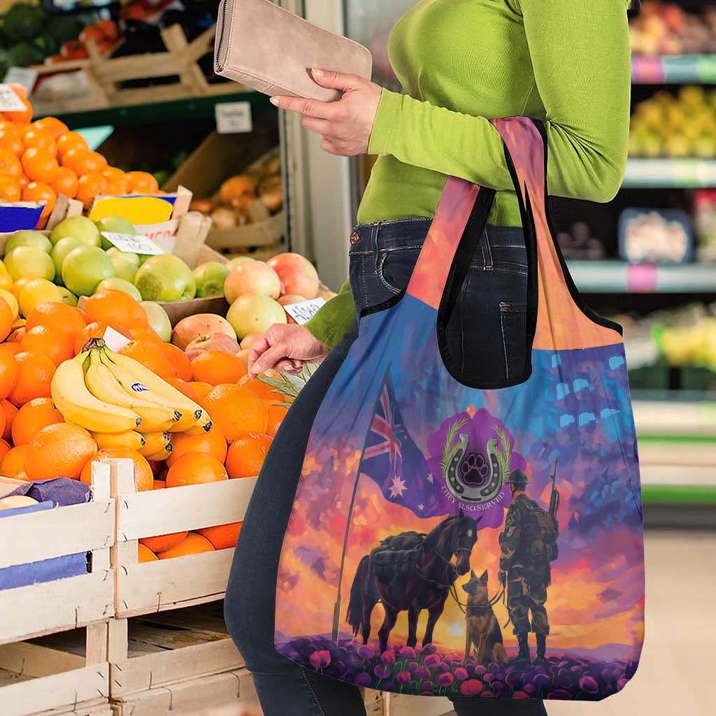 Australia Animals ANZAC Grocery Bag Dog And Horse Heroes Also Served