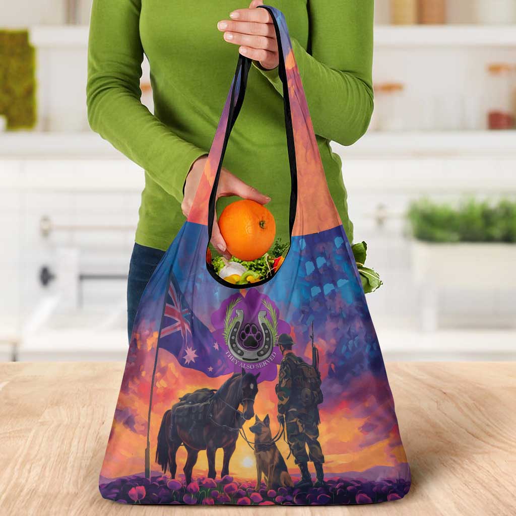 Australia Animals ANZAC Grocery Bag Dog And Horse Heroes Also Served