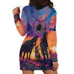 Australia Animals ANZAC Hoodie Dress Dog And Horse Heroes Also Served