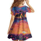 Australia Animals ANZAC Kid Short Sleeve Dress Dog And Horse Heroes Also Served