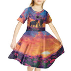 Australia Animals ANZAC Kid Short Sleeve Dress Dog And Horse Heroes Also Served