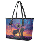 Australia Animals ANZAC Leather Tote Bag Dog And Horse Heroes Also Served