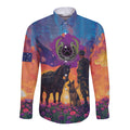 Australia Animals ANZAC Long Sleeve Button Shirt Dog And Horse Heroes Also Served
