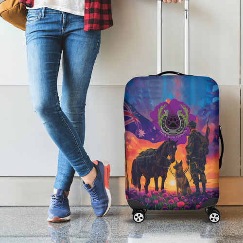 Australia Animals ANZAC Luggage Cover Dog And Horse Heroes Also Served