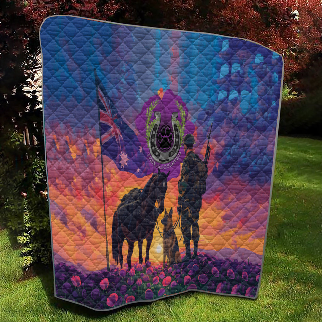 Australia Animals ANZAC Quilt Dog And Horse Heroes Also Served