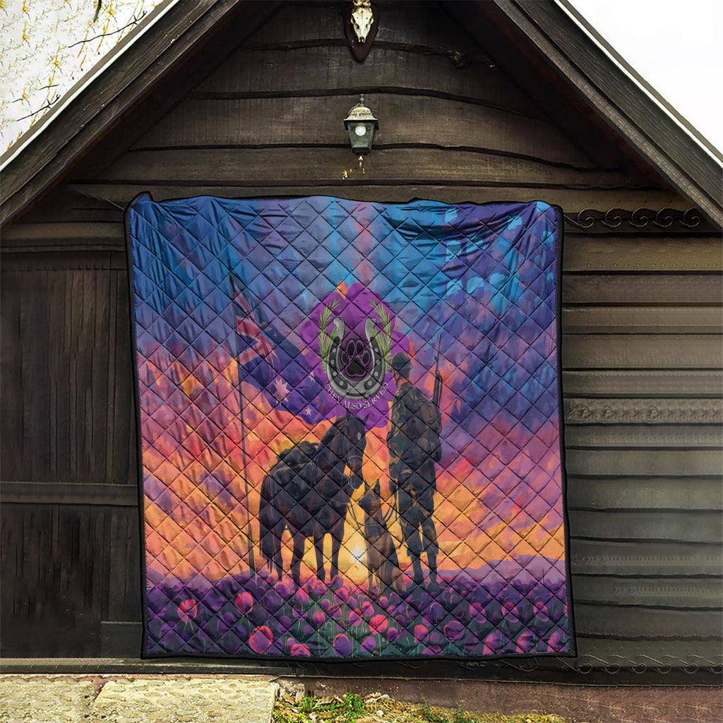 Australia Animals ANZAC Quilt Dog And Horse Heroes Also Served