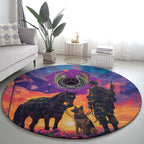 Australia Animals ANZAC Round Carpet Dog And Horse Heroes Also Served