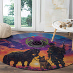 Australia Animals ANZAC Round Carpet Dog And Horse Heroes Also Served