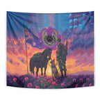 Australia Animals ANZAC Tapestry Dog And Horse Heroes Also Served