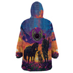 Australia Animals ANZAC Wearable Blanket Hoodie Dog And Horse Heroes Also Served
