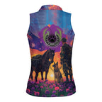 Australia Animals ANZAC Women Sleeveless Polo Shirt Dog And Horse Heroes Also Served
