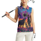 Australia Animals ANZAC Women Sleeveless Polo Shirt Dog And Horse Heroes Also Served