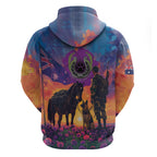 Australia Animals ANZAC Zip Hoodie Dog And Horse Heroes Also Served