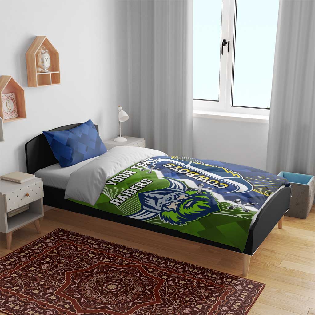 Personalised Cowboys And Raiders Rugby Bedding Set Sporty Version