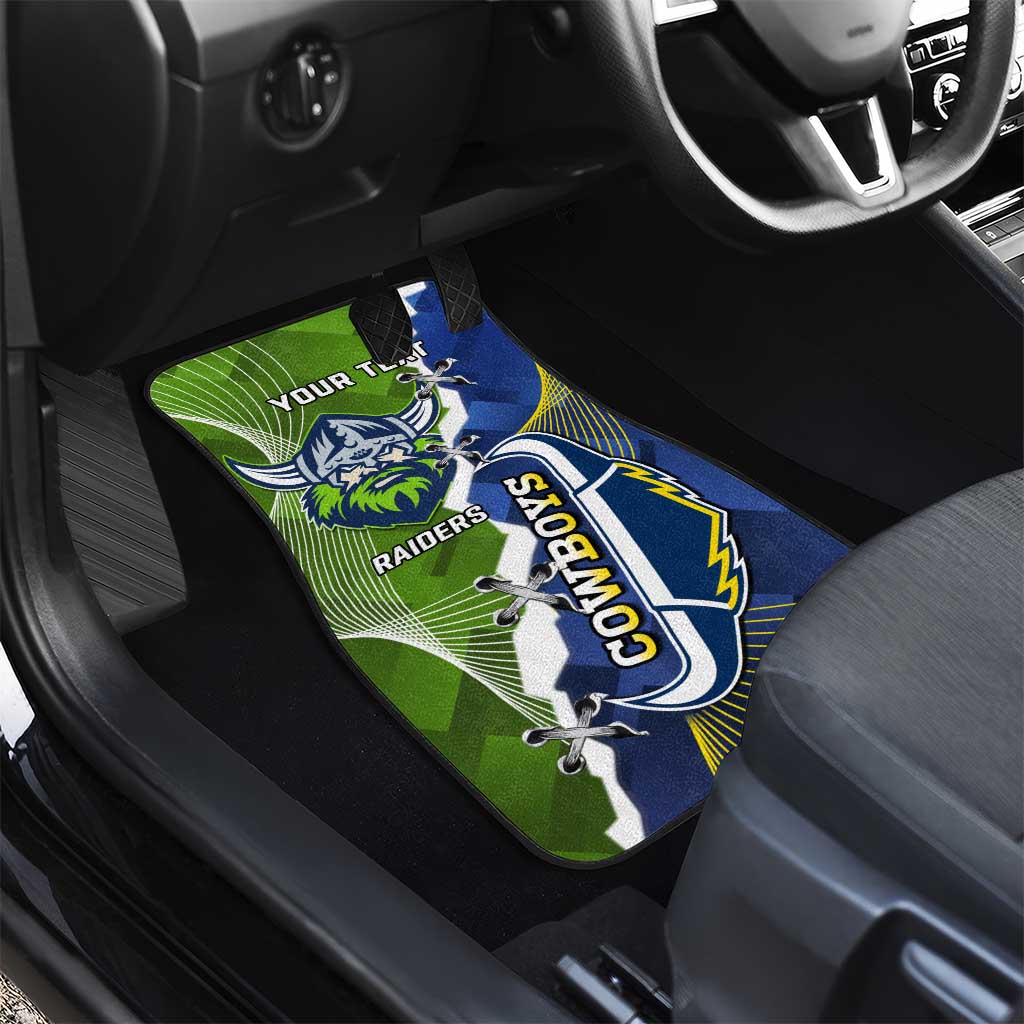 Personalised Cowboys And Raiders Rugby Car Mats Sporty Version