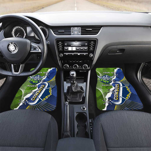 Personalised Cowboys And Raiders Rugby Car Mats Sporty Version