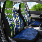 Personalised Cowboys And Raiders Rugby Car Seat Cover Sporty Version