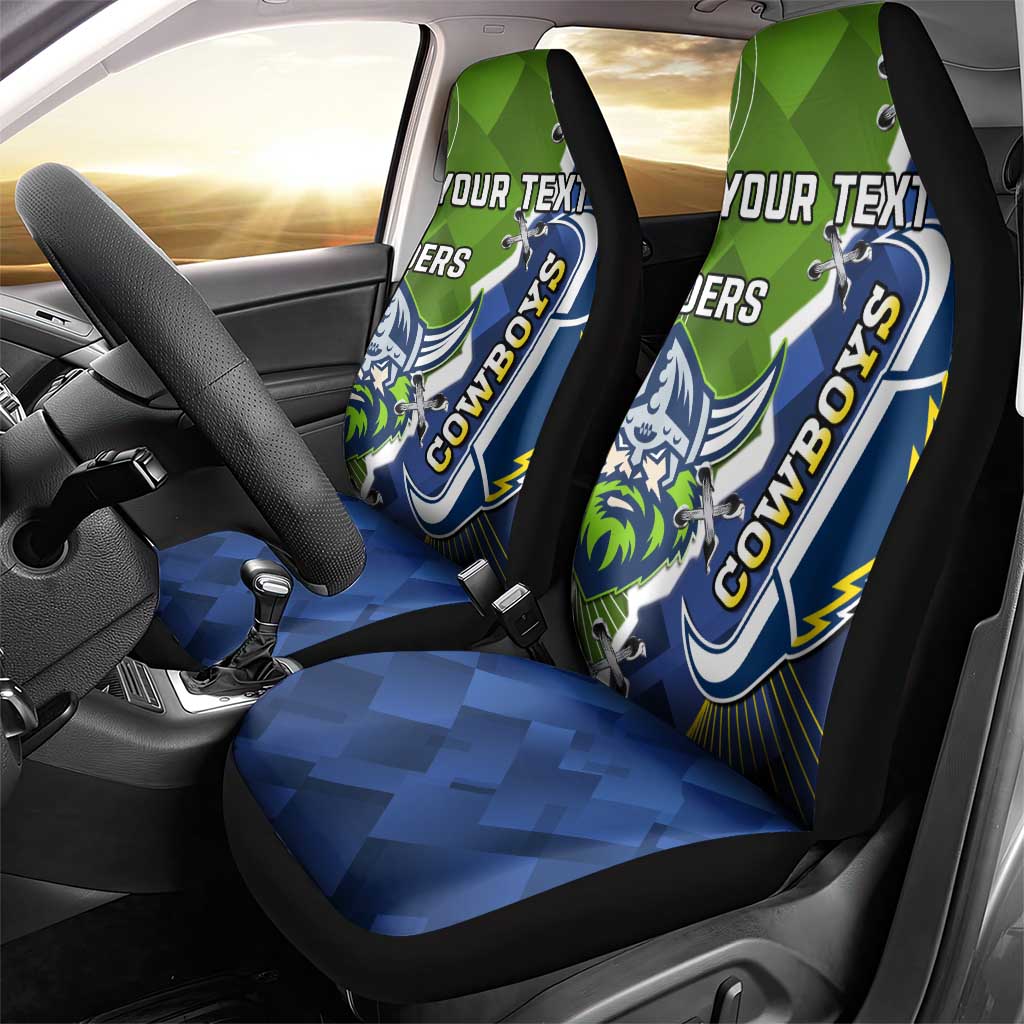 Personalised Cowboys And Raiders Rugby Car Seat Cover Sporty Version