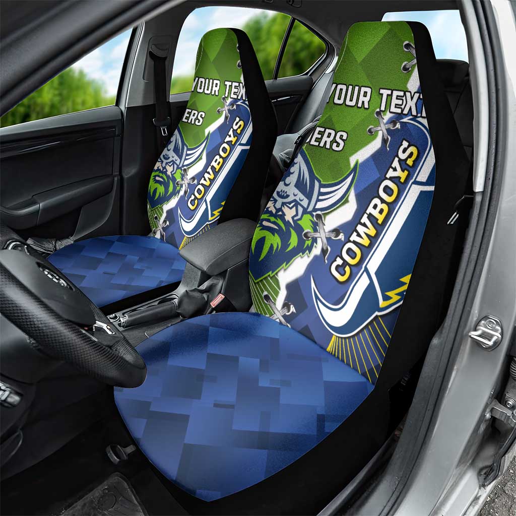 Personalised Cowboys And Raiders Rugby Car Seat Cover Sporty Version