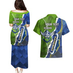 Personalised Cowboys And Raiders Rugby Couples Matching Puletasi and Hawaiian Shirt Sporty Version