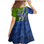 Personalised Cowboys And Raiders Rugby Family Matching Mermaid Dress and Hawaiian Shirt Sporty Version